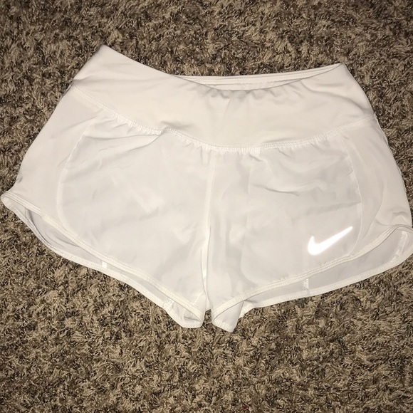 Nike dri fit white running shorts - Picture 1 of 3
